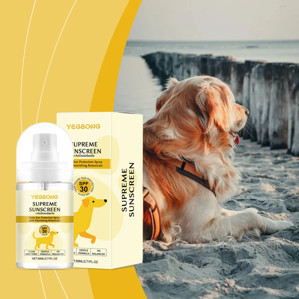 Dog Sunscreen Spray Enhance Skin Resistance Prevent UV Damage Waterproof Non-irritating Gentle Formula Sunscreen Care Pet Spray Qme