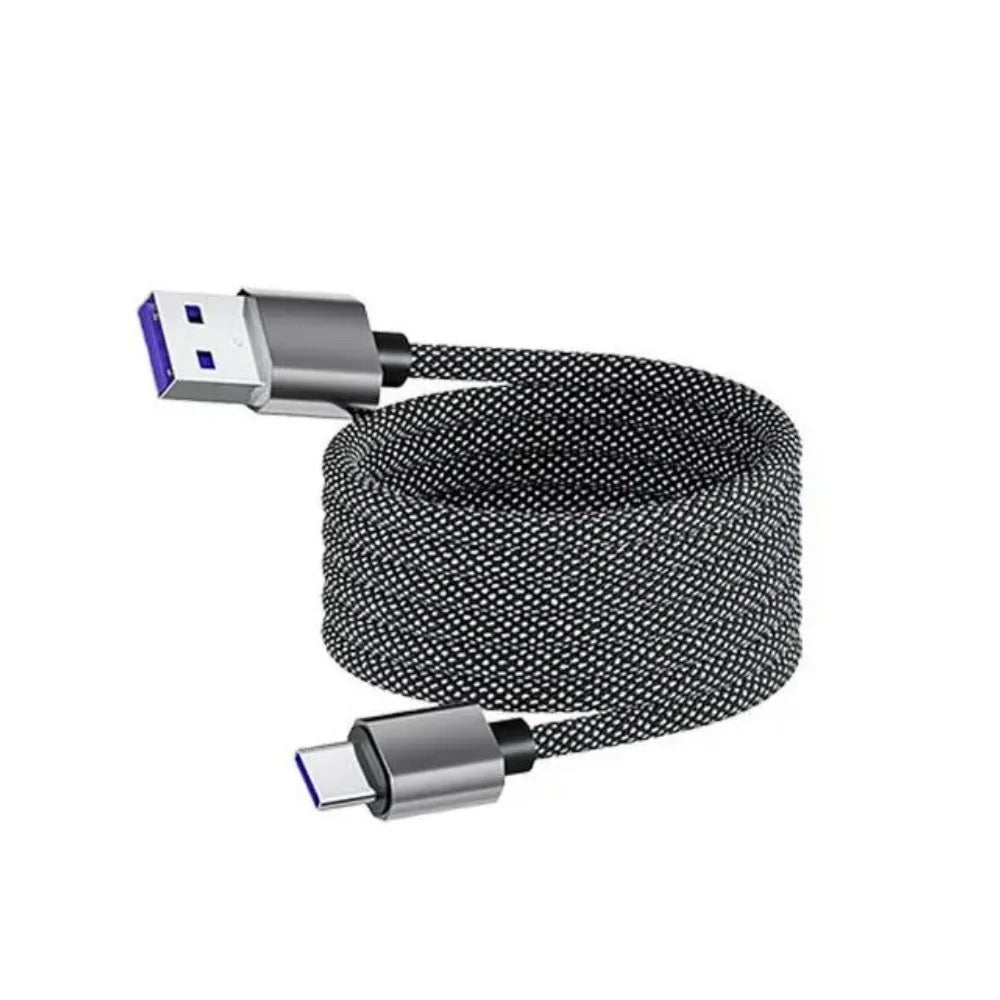 PD 65W USB to Type C Magnetic Suction Anti Winding Fast Charging Cable 1M USB Phone Data Charge Cable for iPhone Samsung Huawei Qme 1m USB to C