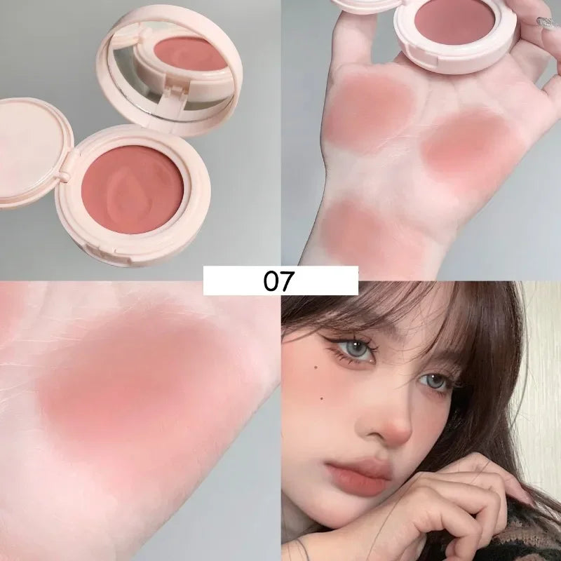 Face Blusher Matte Natural Cheek Tint Brighten Face Contouring Waterproof Cosmetics Blush Powder Soft Female Makeup 1pcs Blusher Qme style2-07