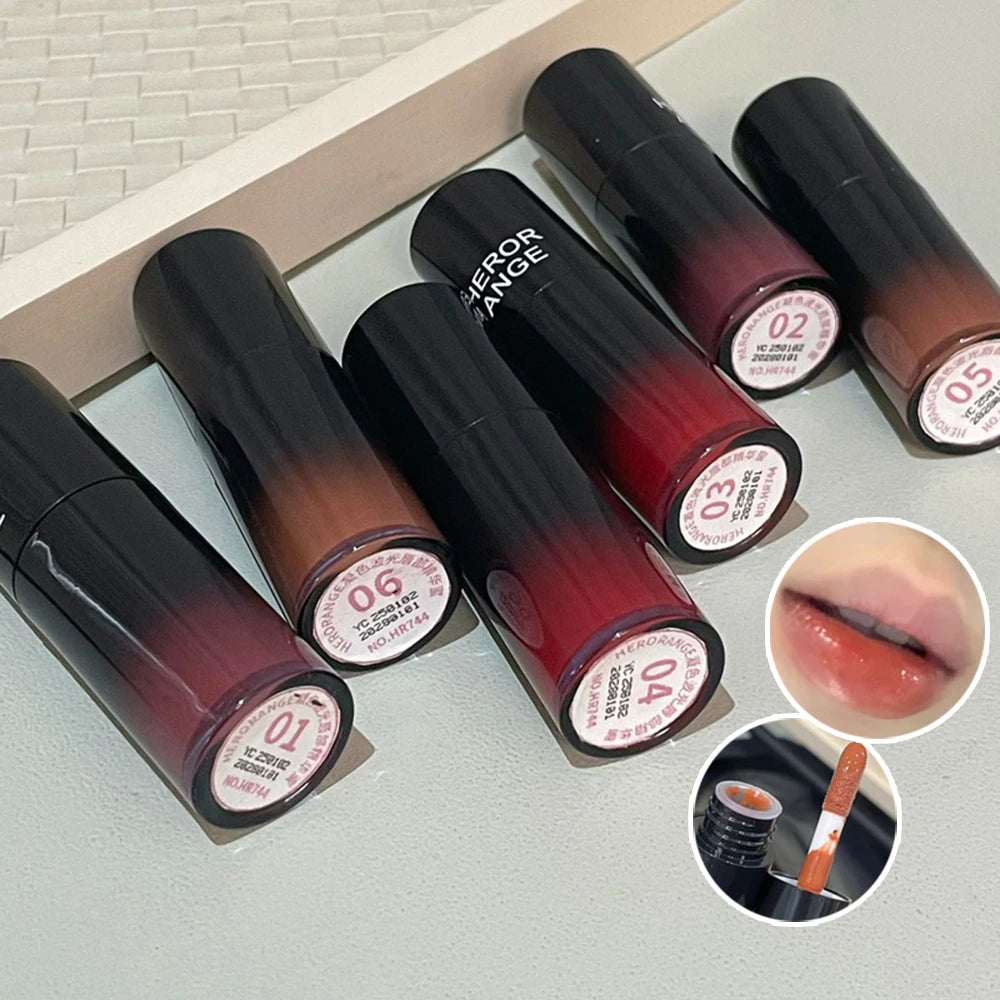 HERORANGE Color-cooling Shimmering Lip Gloss Hydrating Silky Qme