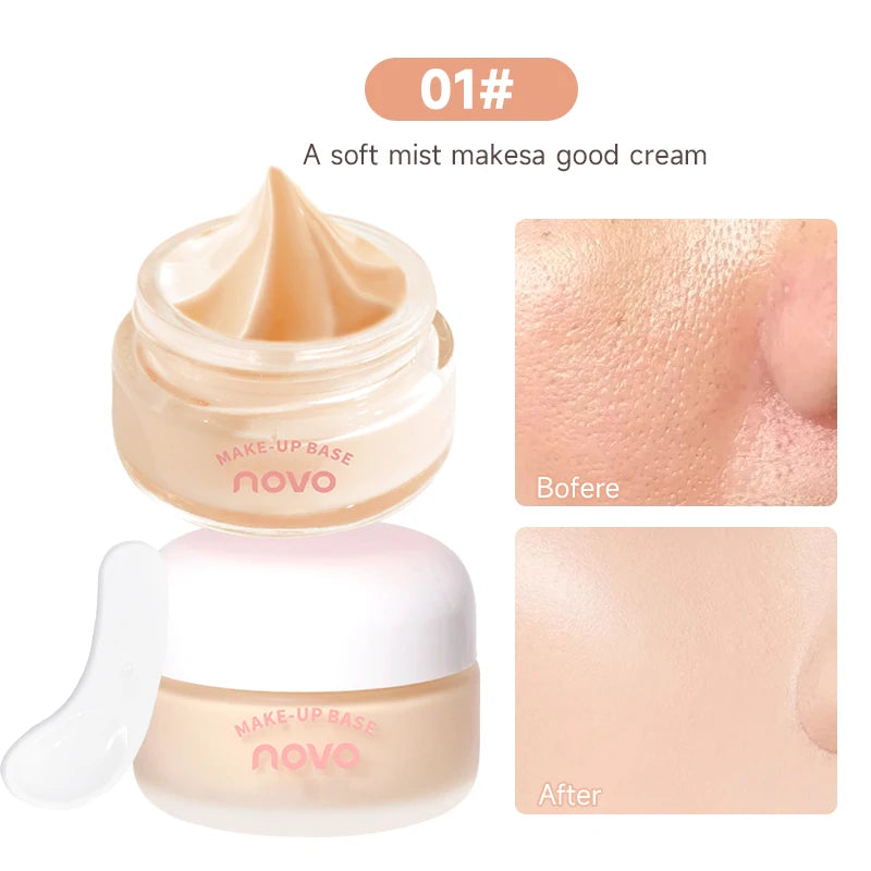 Hydrating Facial Primer Cream,Long-Lasting Smooth Base And Brightening, Non-Greasy, Gentle & Oil Control Concealer Qme 01