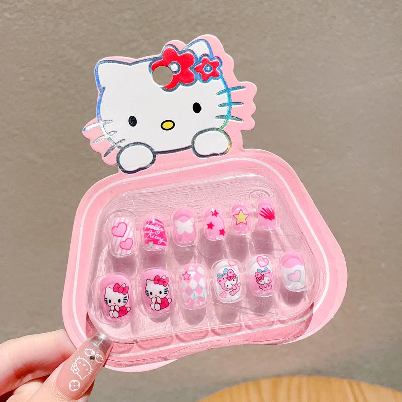 Hello Kitty Kuromi Nail Stickers Safe, Non-Toxic, Odorless Nail Decals New Removable Stickers Qme