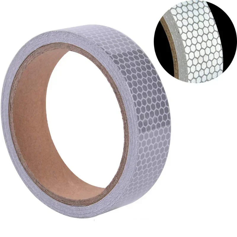 Self Adhesive Warning Tape, Reflective Film, Reflective Tape Stickers for Automobiles and Motorcycle, Car-Styling Safety Mark Qme