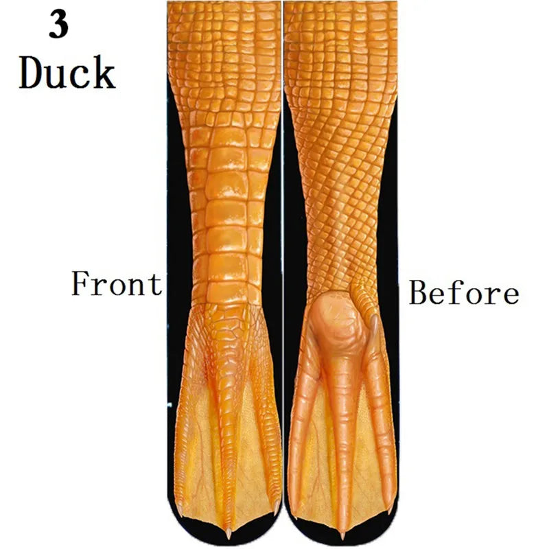 Funny Animal Paw Socks Cat Tiger Leg Toe Men Women Party Outdoor Qme style3 One Size