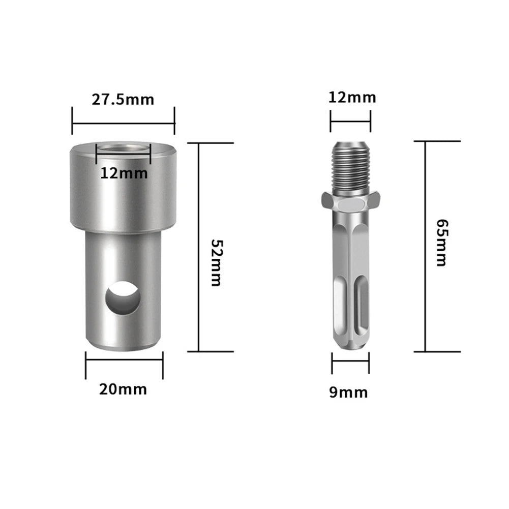 1*Round Handle Earth Auger Adapter Tool 4 Interface Types For Impact Wrench Hammer Machine Garden Auger Drill Connector Qme