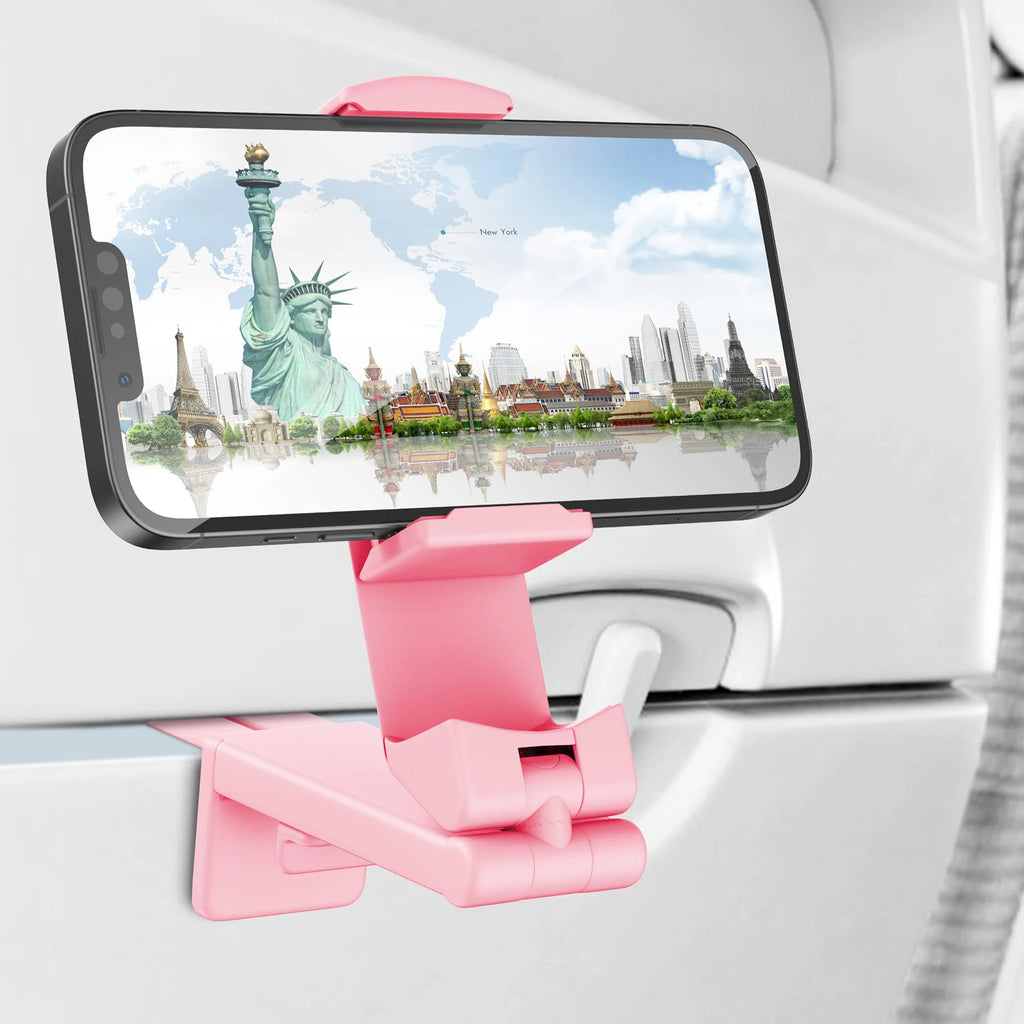 1 Universal Airplane Phone Holder 360 Degree Rotating Pocket Sized Qme Pink