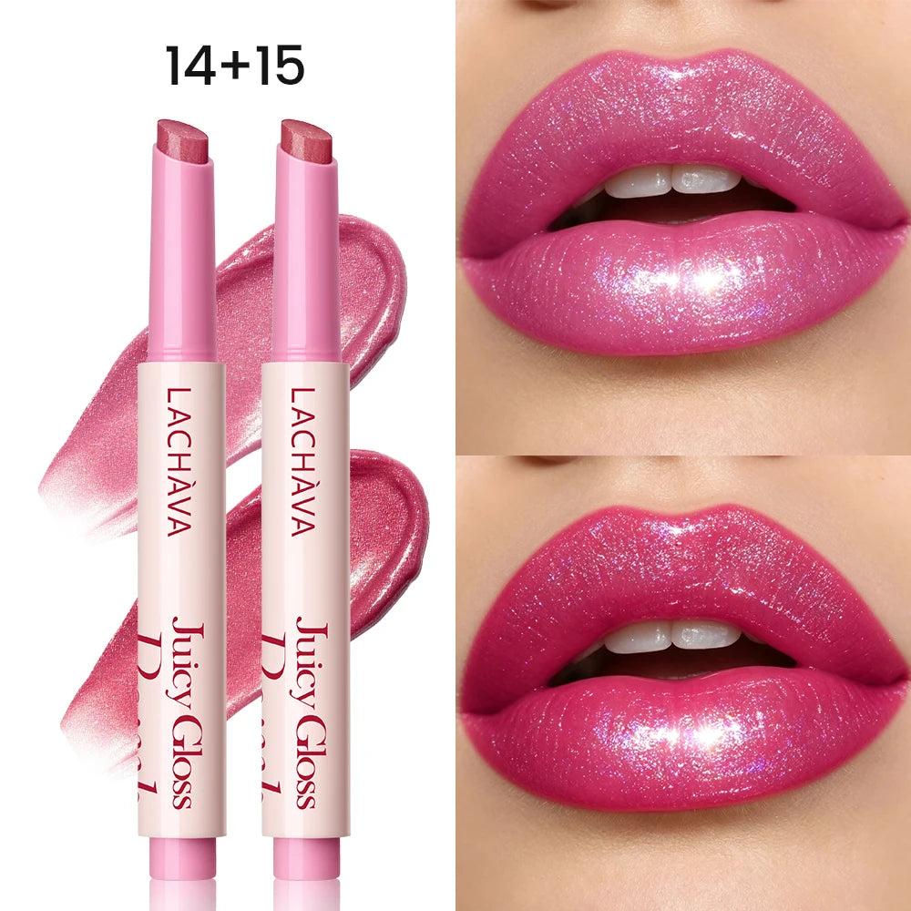 Shimmer Glitter Plumping Lip Gloss Long Lasting Hydrating Non-sticky Qme 14-15