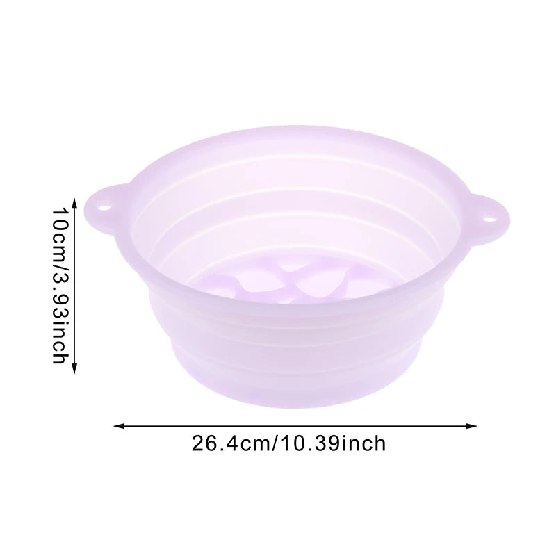 Foldable Silicone Face Ice Bath Bowl Portable Basin Facial Plunge Qme