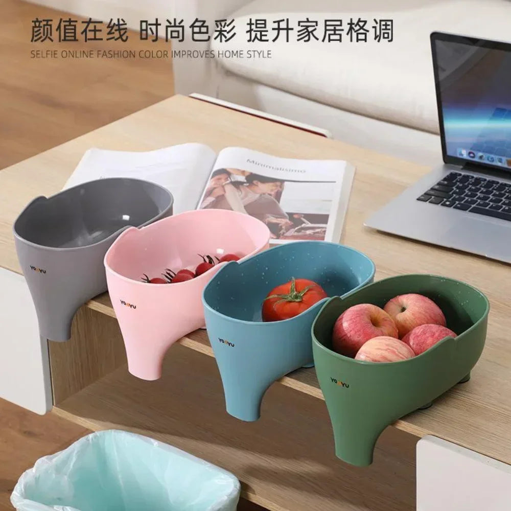 Sink Strainer Elephant Sculpt Leftover Drain Basket Fruit and Vegetable Washing Basket Hanging Drainer Rack Kitchen Accessories Qme