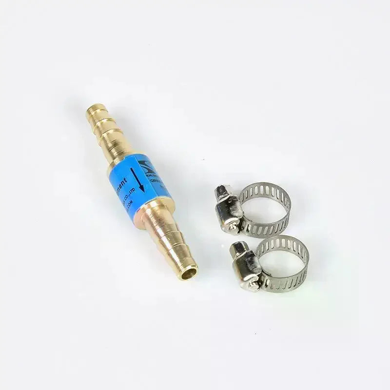 6mm/8mm/10mm Pipe Flashback Arrestors Acetylene Oxygen Propane Fuel Check Safety Valve Tube Flashback Arrester With Pipe Clamps Qme