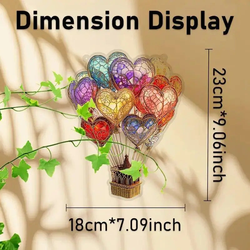 Air Balloon Light-collecting Device Flower Window Pendant Garden Home Qme C