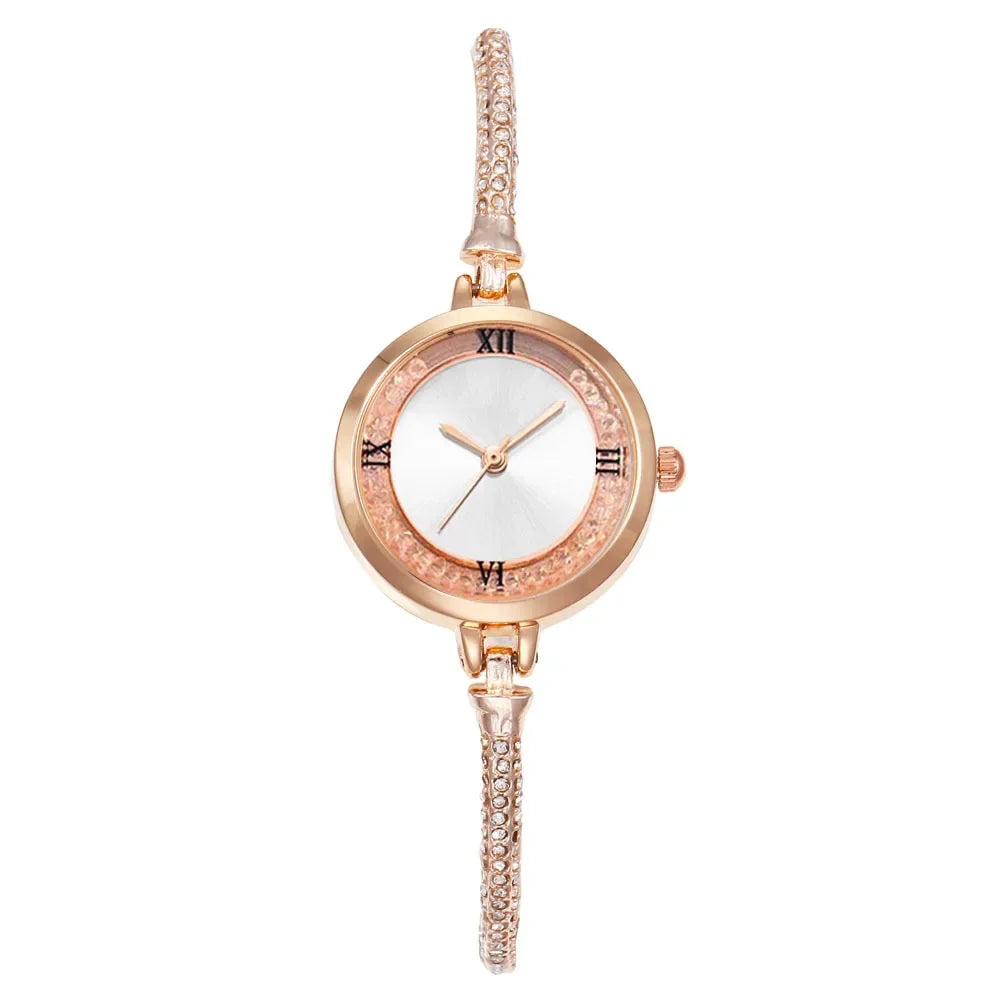 Moda feminina relógio pulseira fina feminino analógico relógios de quartzo relógio relojes Qme WHITE