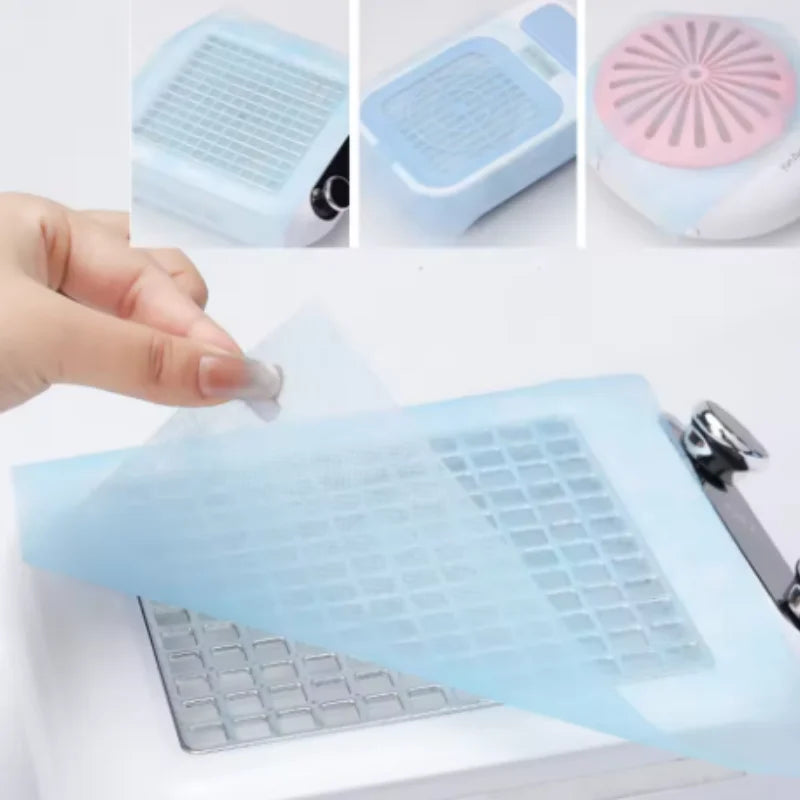 100pcs Nail Dust Collector Filter 20*24cm Nail Vacuum Clean Collector Filter Paper Dustproof Replace Nail Vacuum Filter Pad Qme