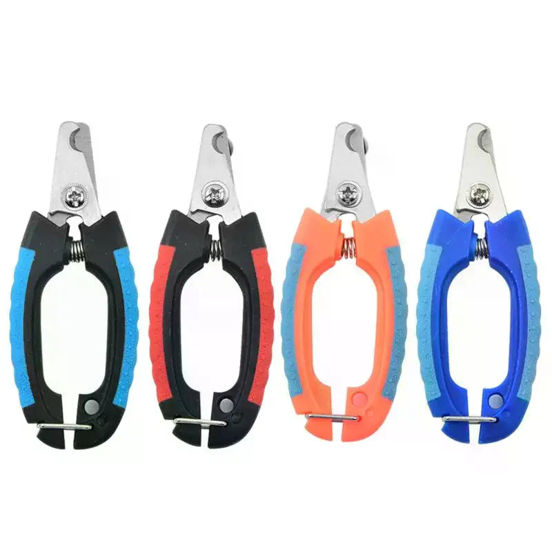 Stainless Steel Pet Nail Clippers - Professional Dog Cat Rabbit Grooming Scissors, Safe Animal Nail Cutter Tool for Pet Care Qme
