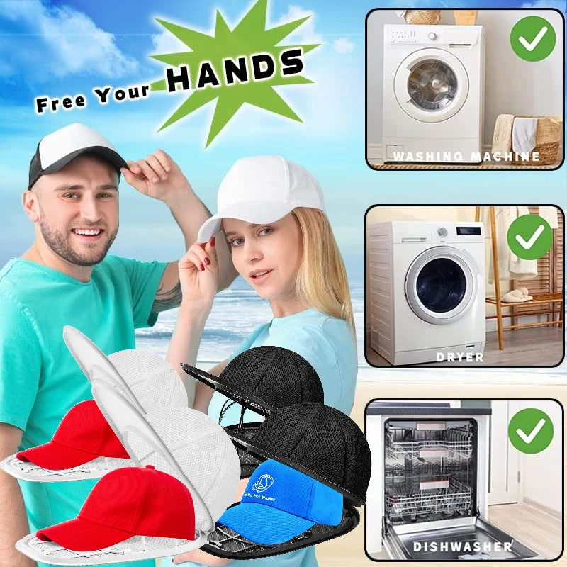 Hat Washer Portable Multifunctional Baseball Cap Cleaner Washing Hat Cage Protector Hat Shaper for Washing Machine Organizer Qme