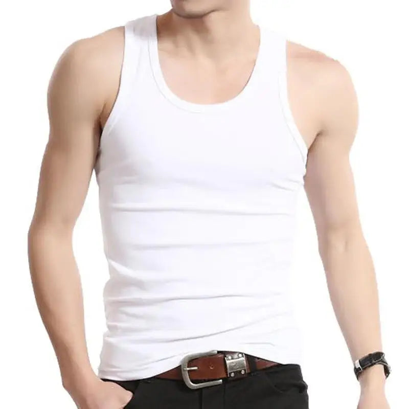 Casual Elastic Men's Vest Summer Thin Breathable Loose Fitness Sports Qme