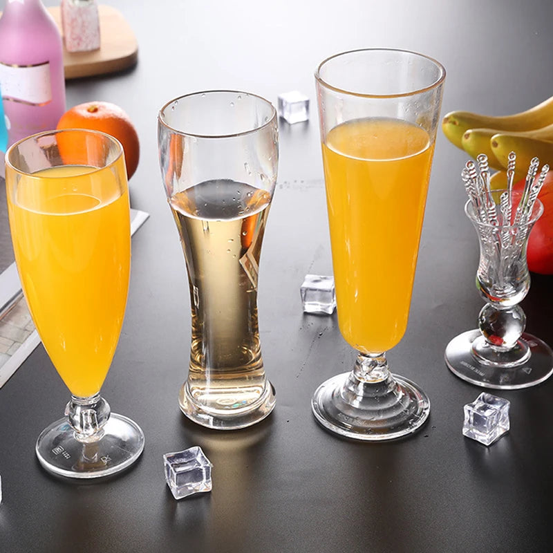 Acrylic Cocktail Cup Unbreakable Wine Glass Home Wedding Party Bar Qme