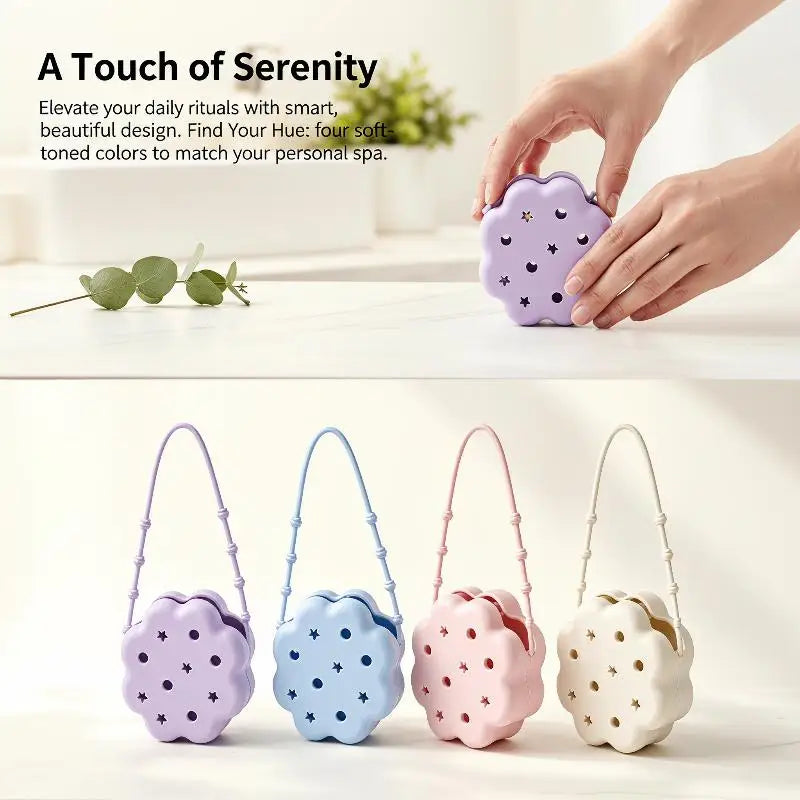 Silicone Soap Bag Hanging Aroma Beads Storage Box Hollow Water Draining Fragrance Holder For Bathroom Closet Car Home Use Qme