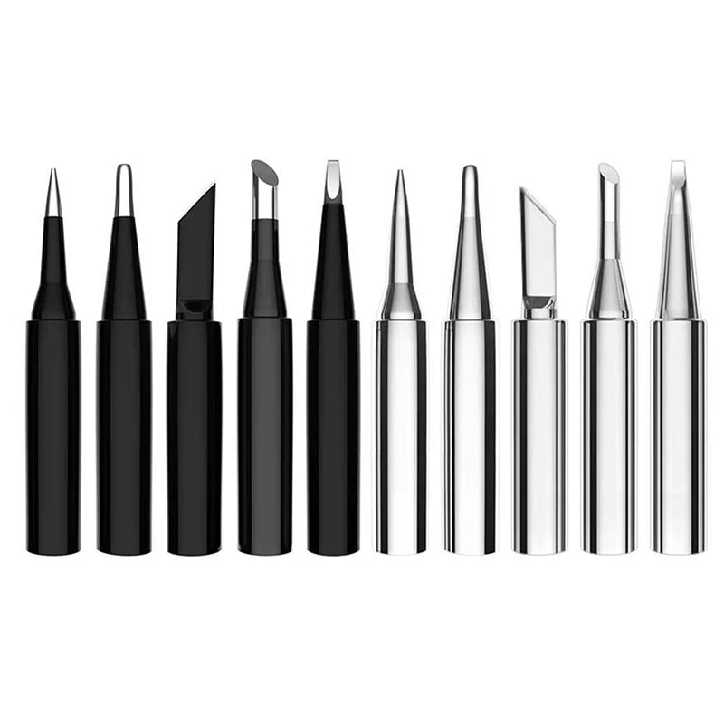 5Pcs I+B+K+2.4D+3C soldering iron pure copper 900M soldering iron head set inside hot bare copper electric soldering iron tip. Qme
