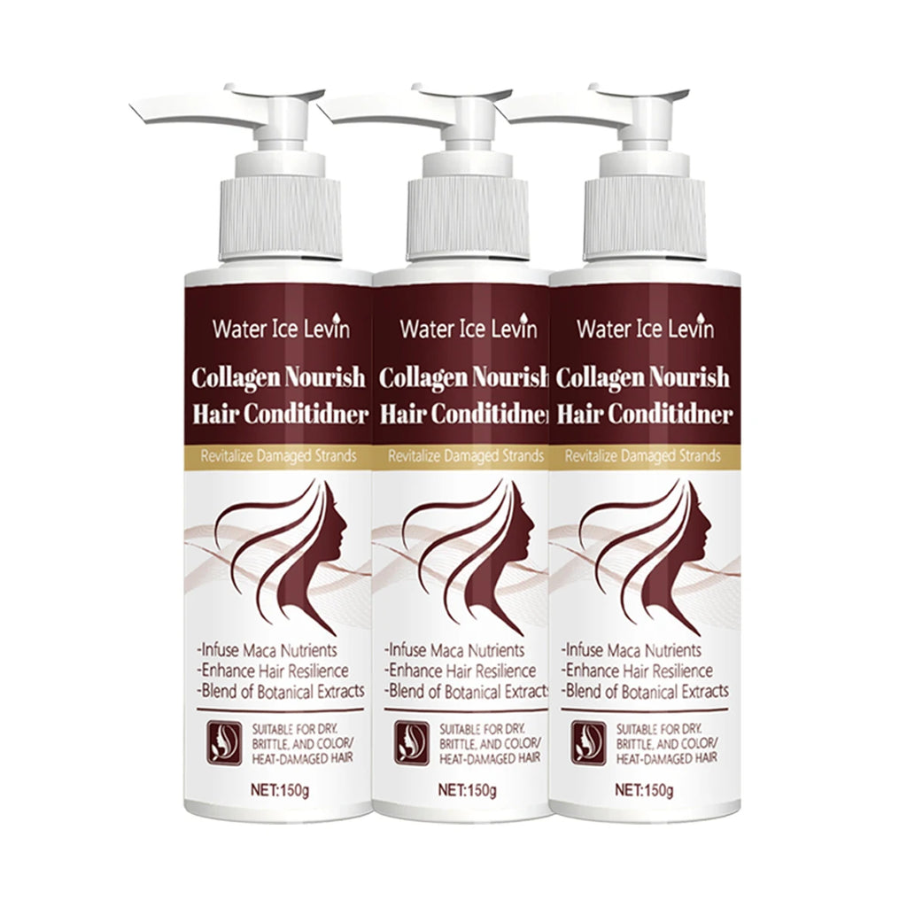 Collagen Nourish Hair Conditioner with Maca Root - Revitalizes Dry, Brittle, Color & Heat-Damaged Hair for Softness & Shine. Qme Damage Repaired