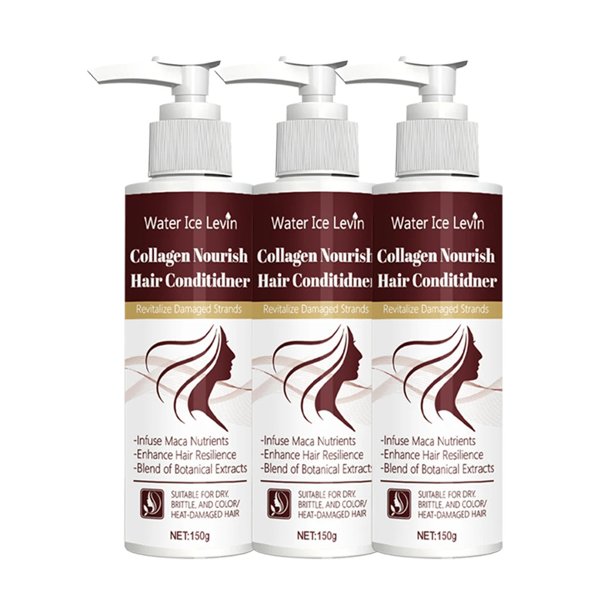 Collagen Nourish Hair Conditioner with Maca Root - Revitalizes Dry, Brittle, Color & Heat-Damaged Hair for Softness & Shine. Qme Damage Repaired