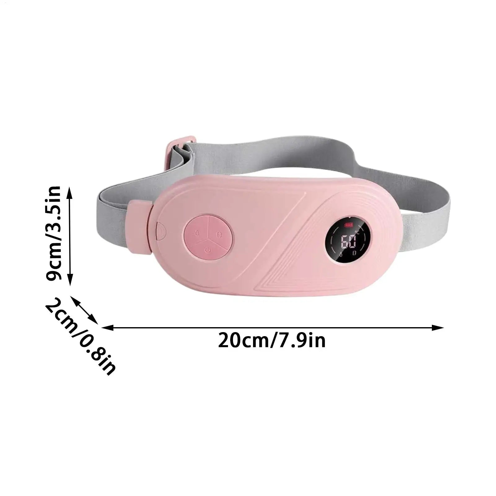 Heating Pad for Period Cramps Vibrating Heat Belt for Period Cramp Cordless Massager for Back Abdomen Waist Home Bed Office Qme