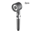 High Pressure Handheld Shower Head 3 Modes Adjustable One Click Water Stop Universal Interface Detachable Shower Sprayer Qme 2pcs