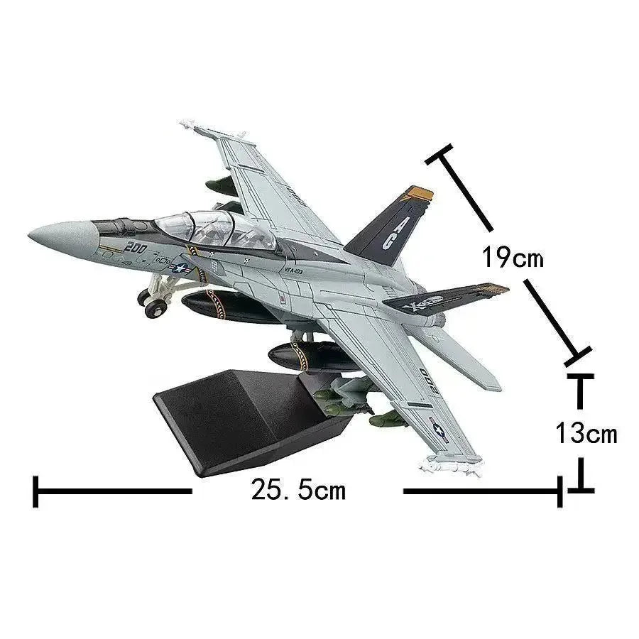 1:72 Scale Replica F18 F-18 VF103 Grumman Tomcat Super Hornet F/A-18F Pirate Flag Fighter US Navy Plane Military Model Toys Kids Qme