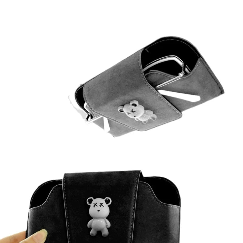 Durable Car Eyeglass Holder Sun Visor Secure Clip-on Design Fits Most Qme