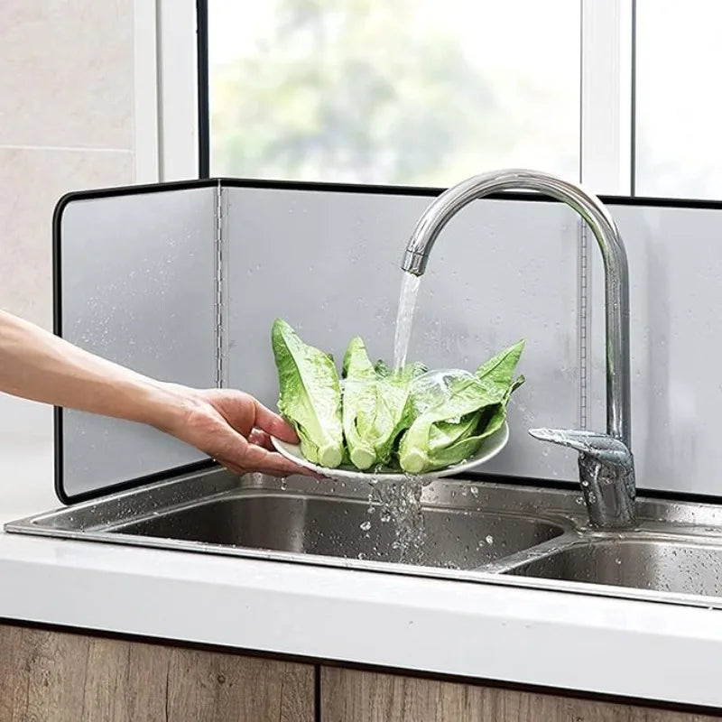 Foldable Kitchen Gas Stove Baffle Oil Splash Protector Splash-proof Qme