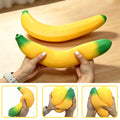 New Extra Large Simulated Banana Squeezable Toy Creative Party DIY Fake Decoration Fun Stress Relieve Fidget Toy Holiday Gift Qme yellow One Size