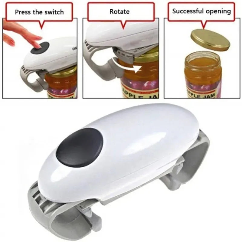 Electric Can Opener Smooth Edge Practical Automatic Jar Bottle Qme