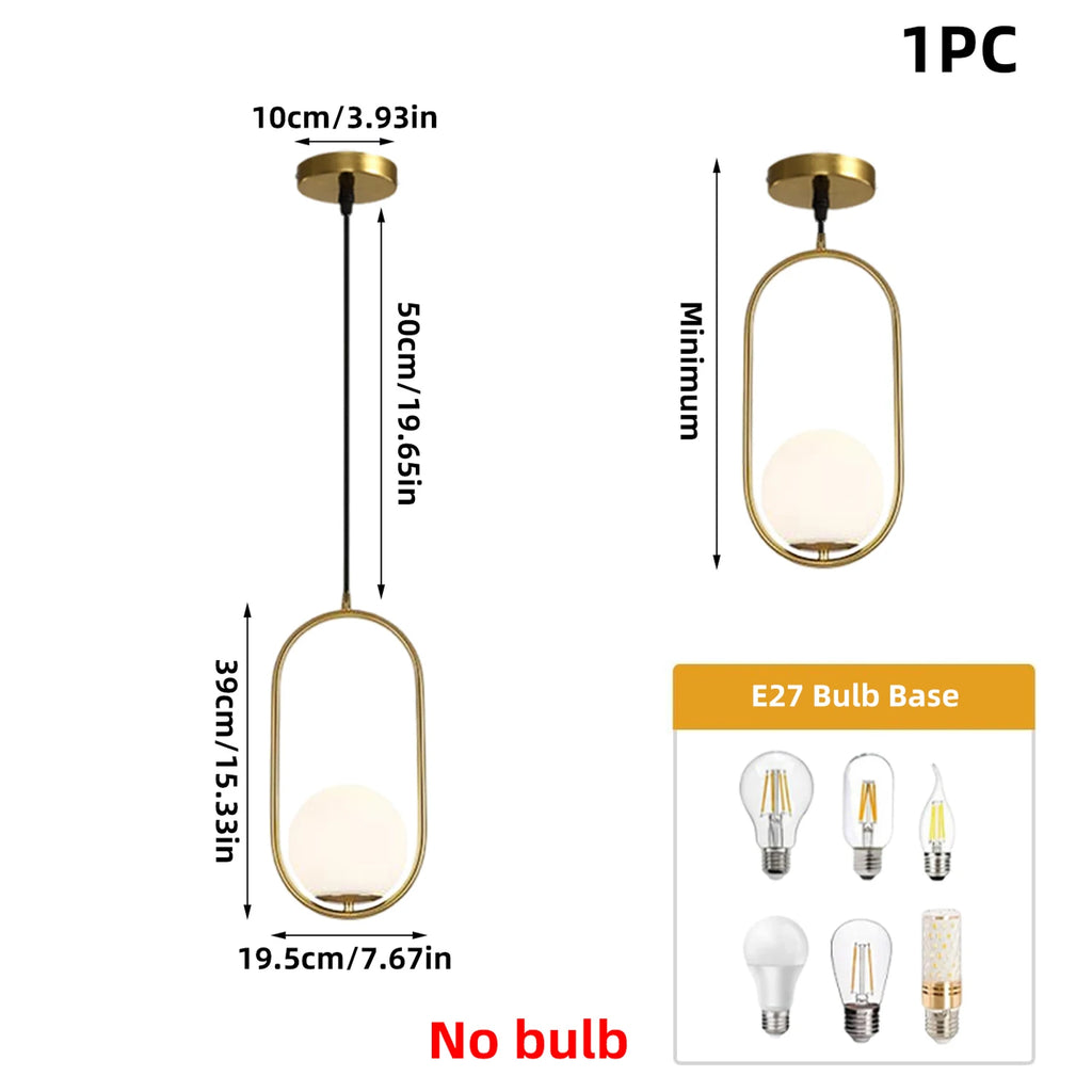 Modern LED Pendant Light Iron Golden Metal Cage Hanging Lamp Ceiling Living Room Restaurant Shop Bar Chandelier Decoration Qme Gold