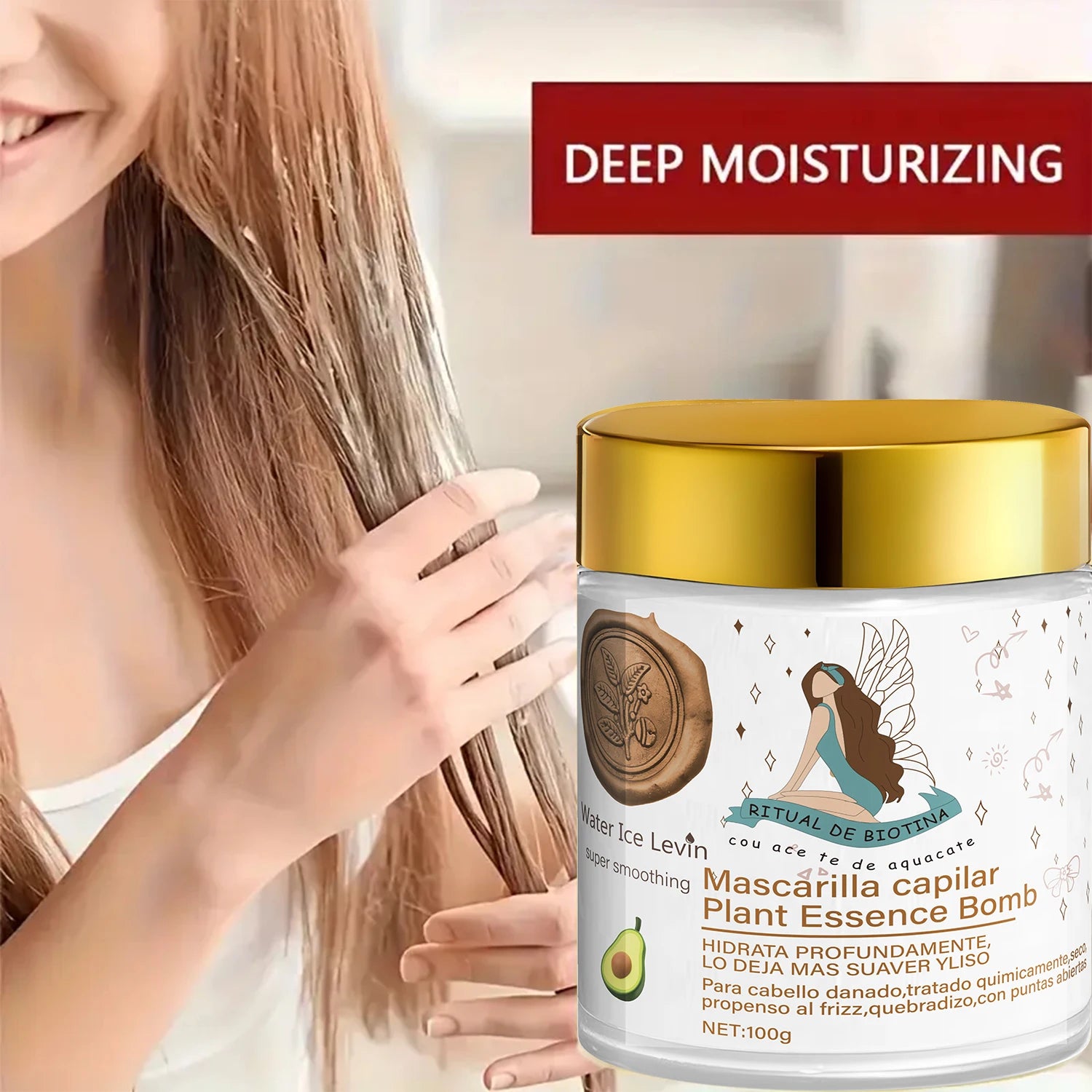 Plant-Based Essence Hair Mask, Moisturizing and Repairing Care, Leaves Hair Silky Smooth, Enhances Vitality and Shine Qme Damage Repaired