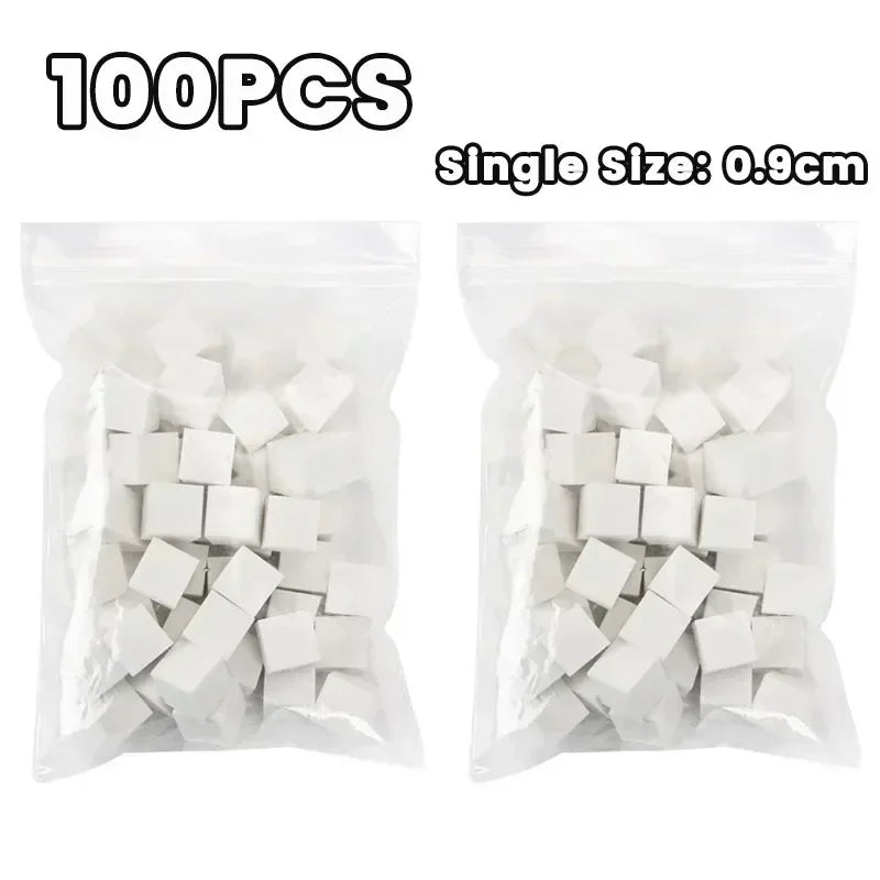Mini 4 Claws Square Nail Art Sponge Nail Sponge Metal Grabber Set Multipurpose Blush Gradient Sponges Beauty Manicure Tools Qme 100 PCS