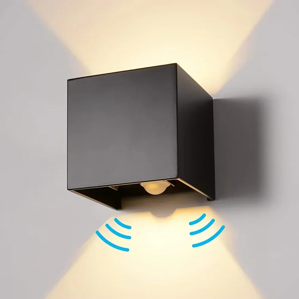 IP65 Sensor LED Wall Lamp 12W Outdoor Motion Sconce Balcony Porch Light Garden Yard Aisle Decor Lighting Indoor Bedside Lamp Qme