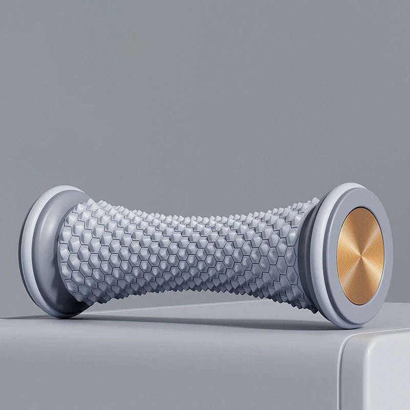 Foot Fascia Roller Massage Deep Tissue Textured Surface Home Use Qme grey No plug