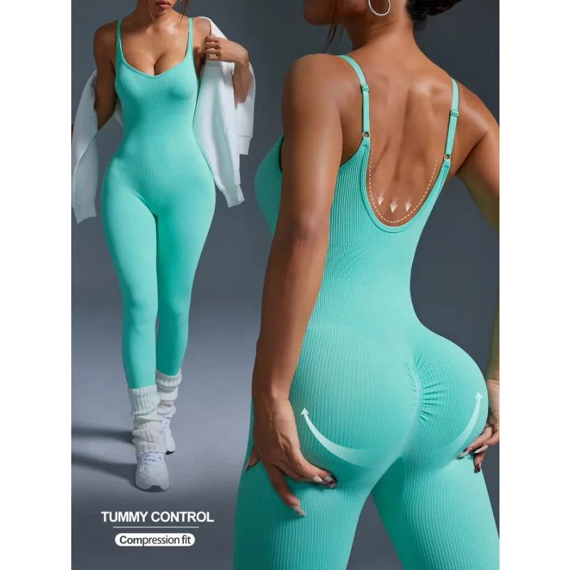 One-piece Yoga Suit Women Slim Shoulders Beautiful Back Running Qme