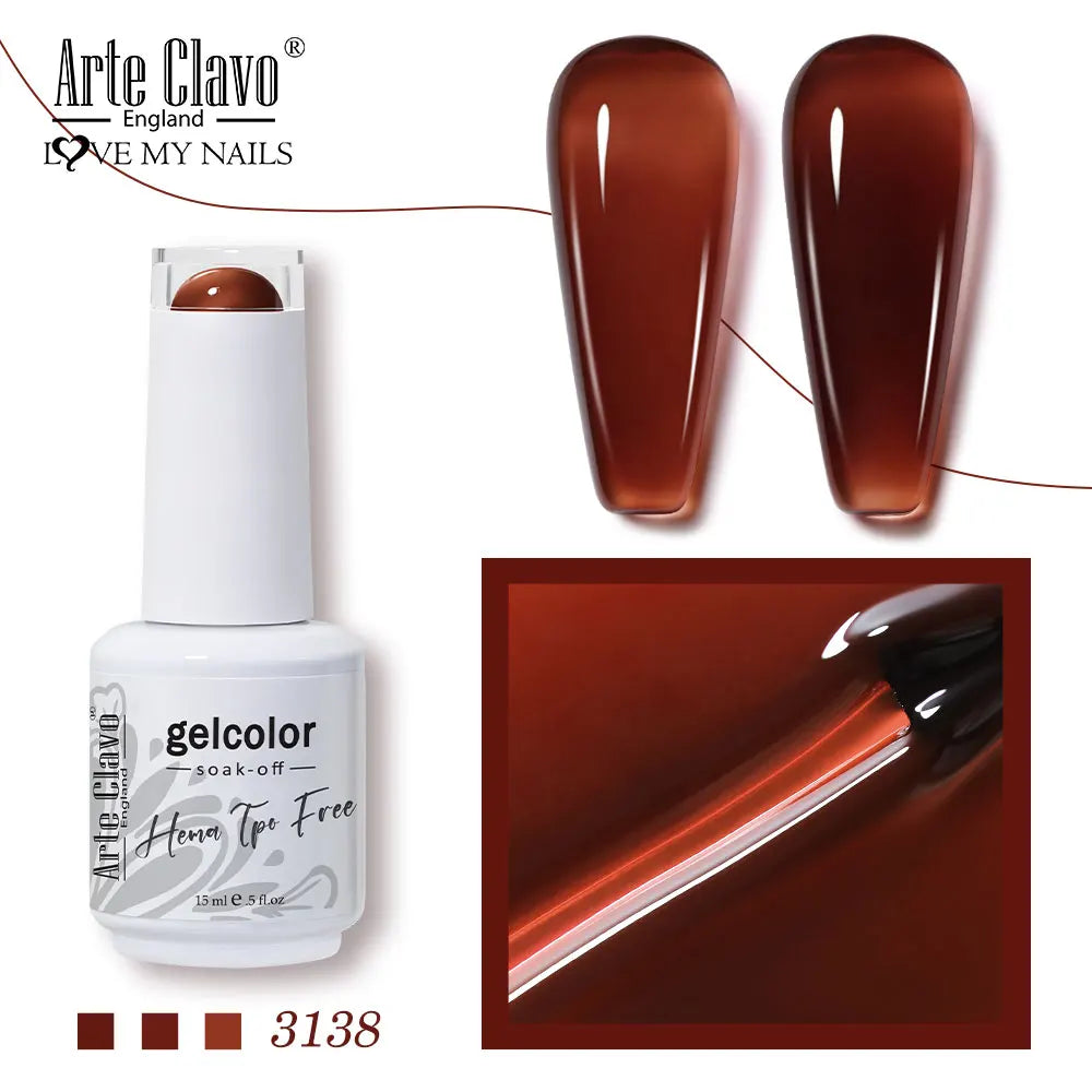 Arte Clavo Jelly Series Semi-transparent Light Pink Peach Gel Nail