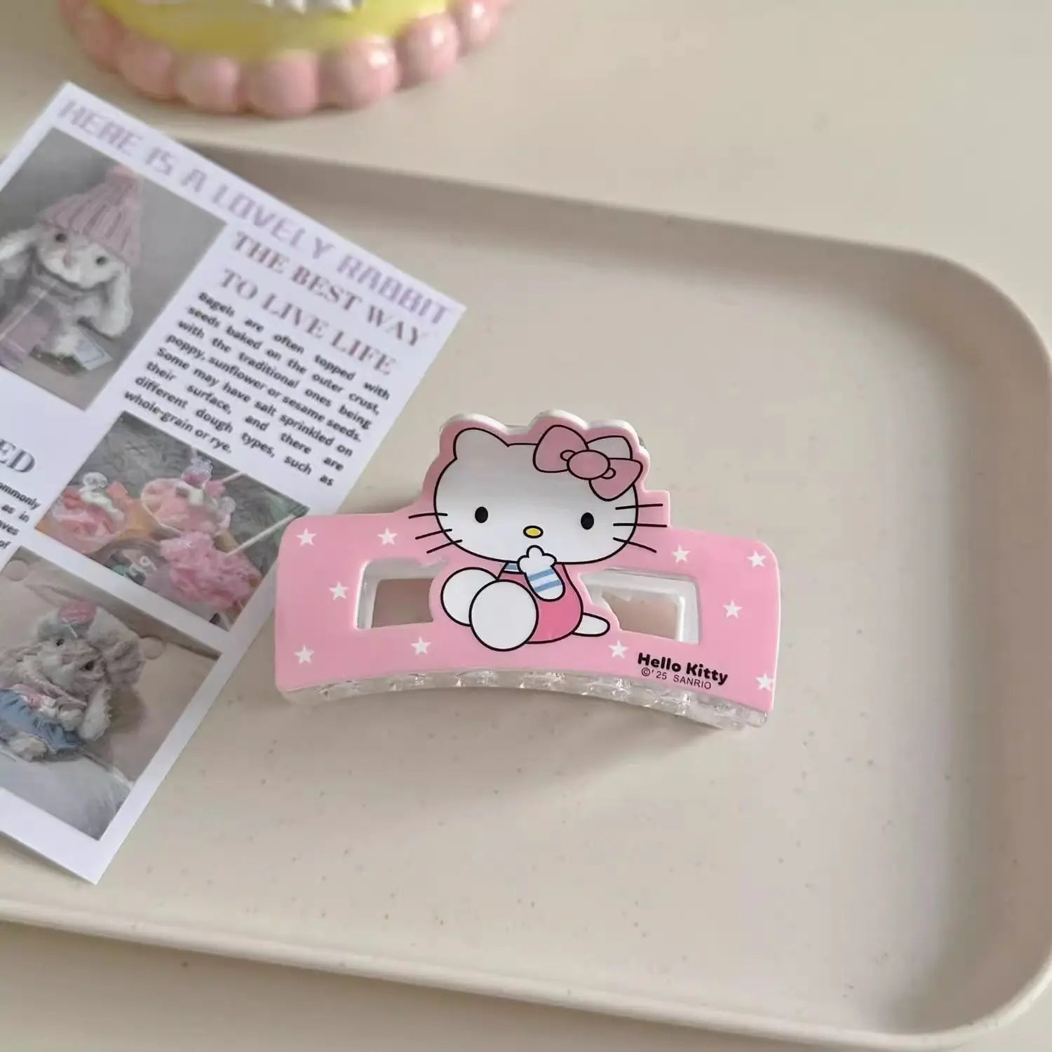 Hello Kitty Large Clamp Cartoon Hair Accessories Cute Hair Clips for Students Versatile Hair Clips and Headpieces Qme 2