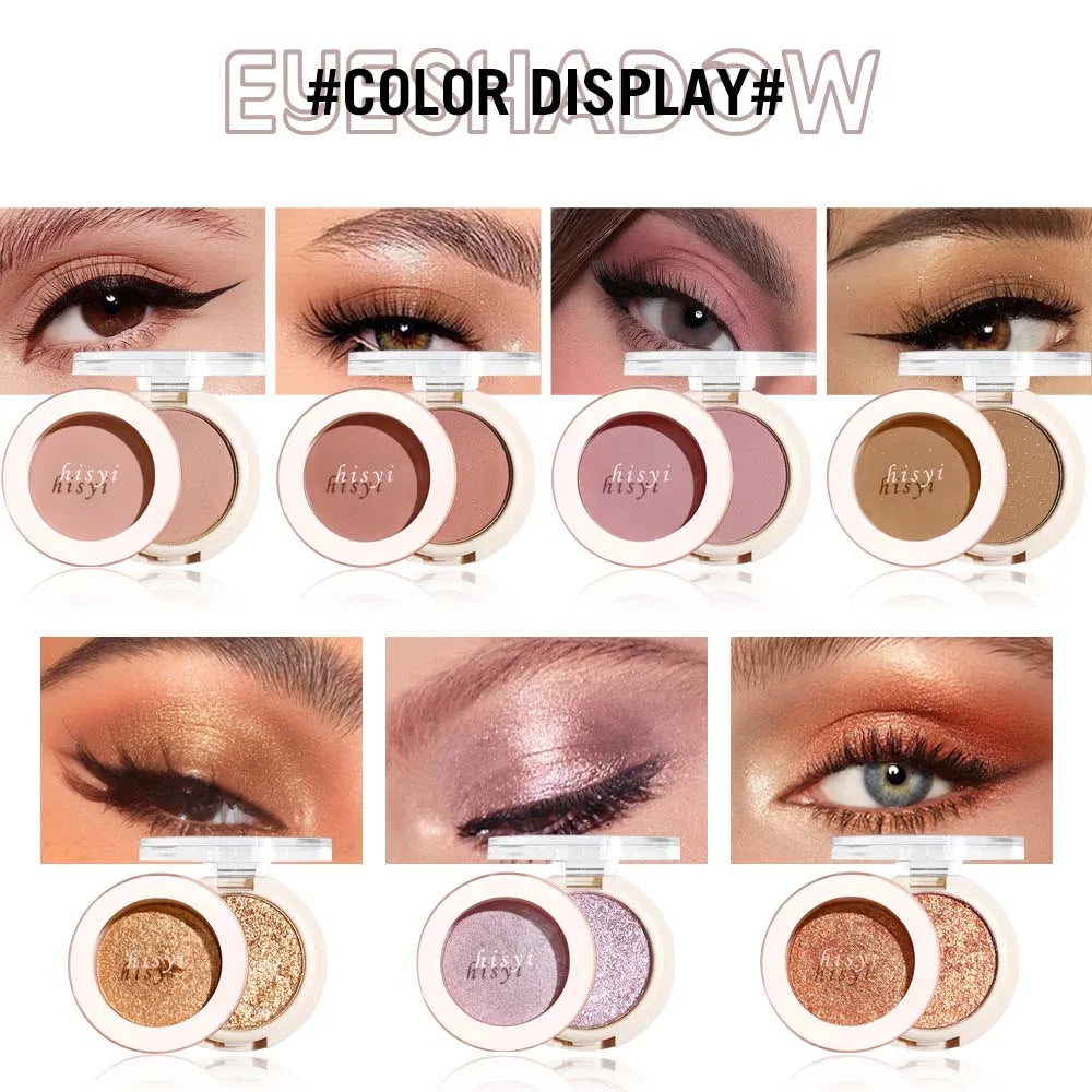 Sparkly Matte Glitter Eyeshadow Single High-pigment Easy Blend Eye Qme