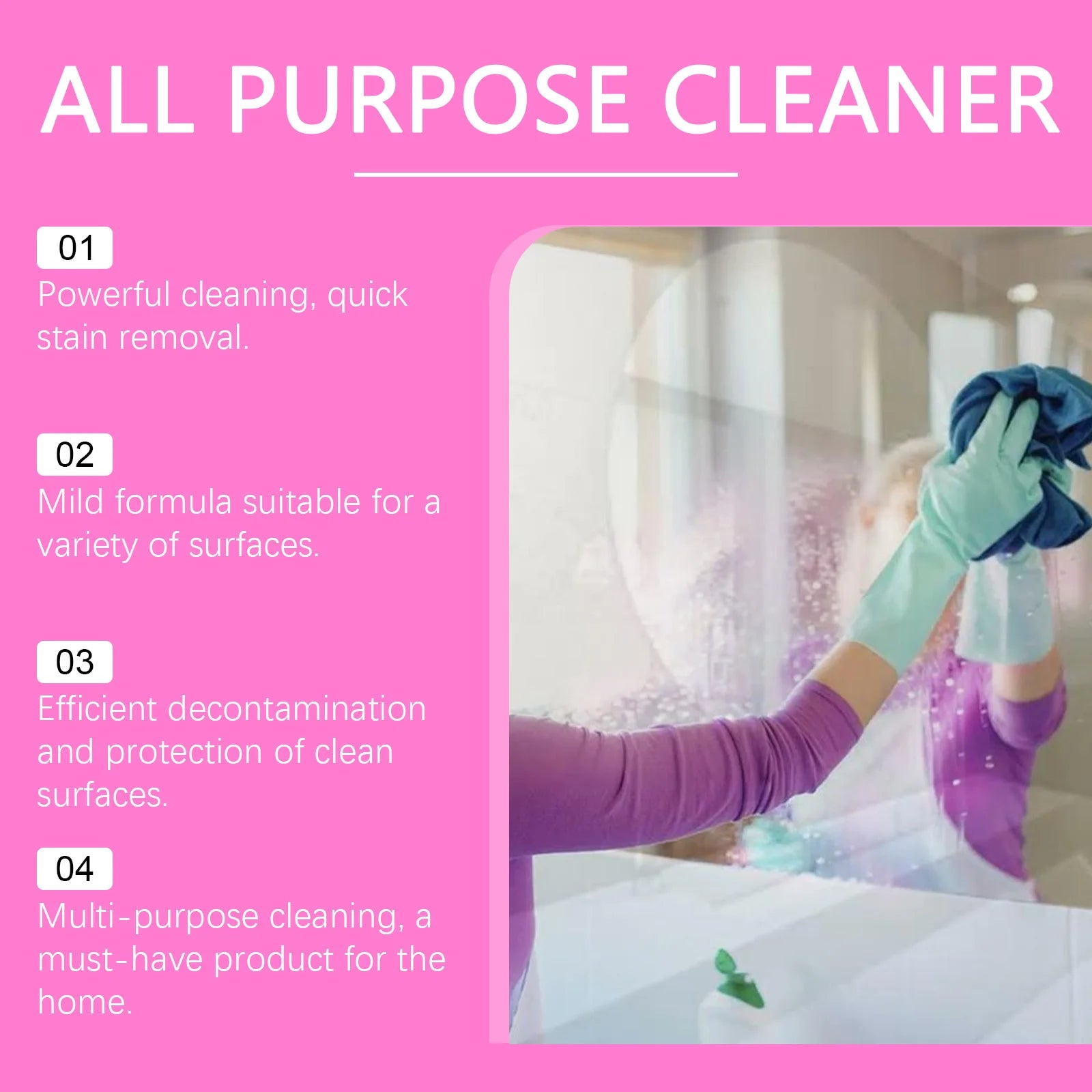 Multi-Functional Household Cleaner All-in-One Gently Removes Stains from Kitchen Walls Appliances Desktops Qme