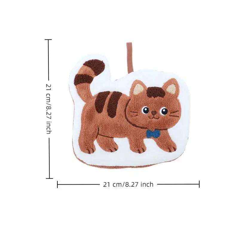 Soft Quick Drying Kitchen Bathroom Household Cartoon Cats Dog Hand Qme