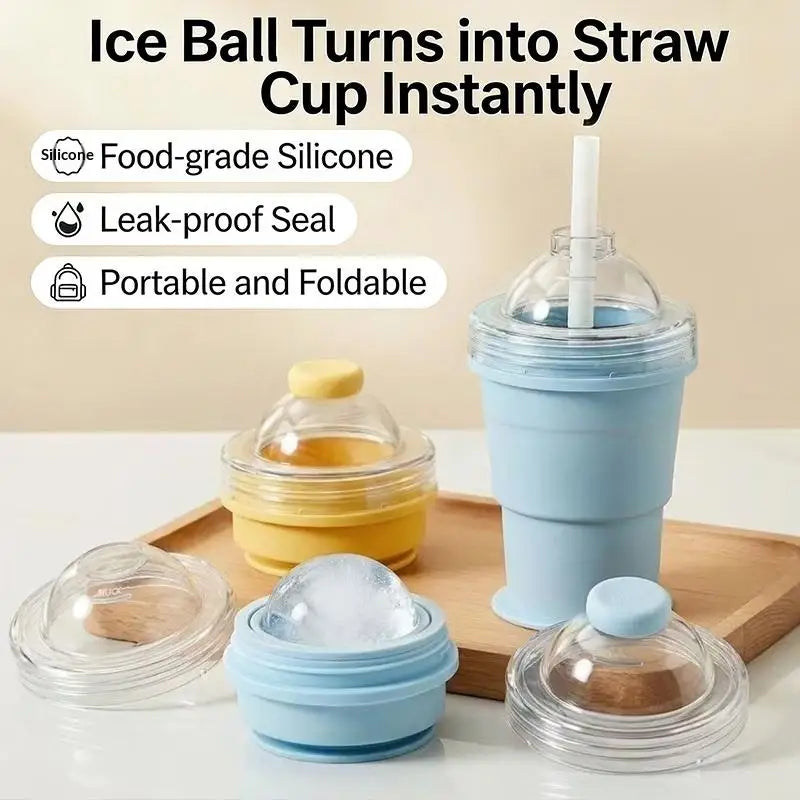 2026Food-Grade Silicone Ice Maker Mold Summer Outdoor Travel Tumbler Qme