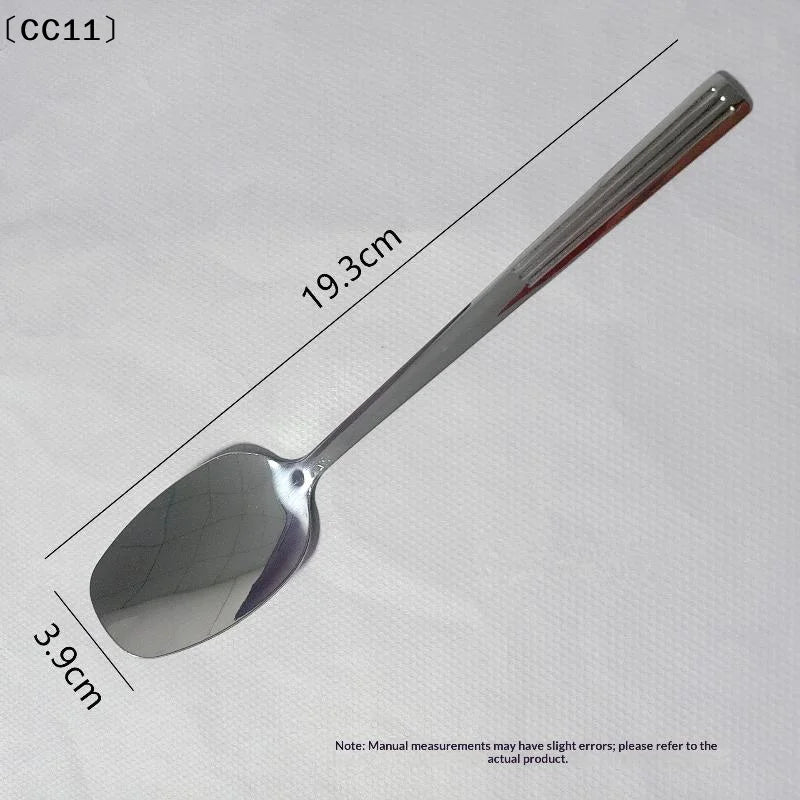 Stainless Steel Thickening Spoon Creative Long Handle Hotel Pot Soup Qme