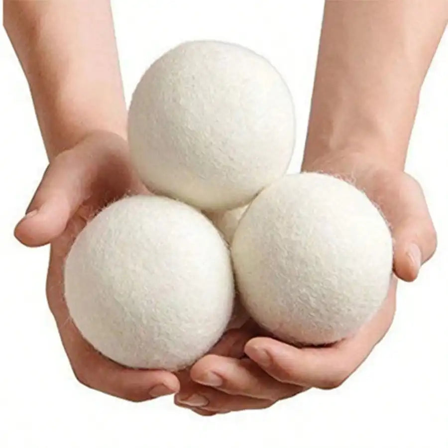 3 5 Reusable Wool Dryer Balls Clothes Softener Laundry Fleece Ball Qme 3pcs