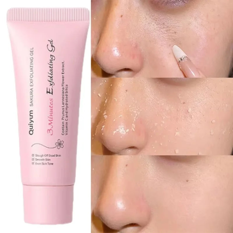 Sakura Exfoliating Peeling Gel Facial Scrub Shrink Pores Moisturizing Nourishing Repair Scrubs Face Cream Beauty Skin Care 50g Qme