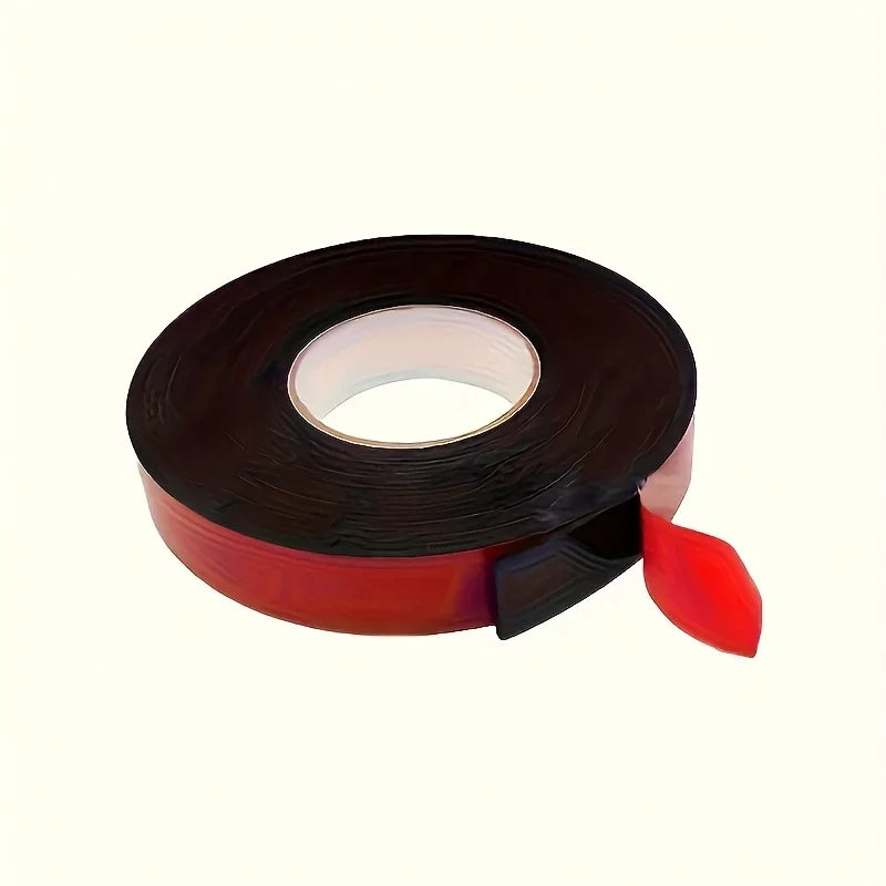 Strong Double-Sided Adhesive Tape - Adhesion Red Foam Tape for Securing Cables, Straps, Signs - Durable Hold on Smooth Surfaces Qme