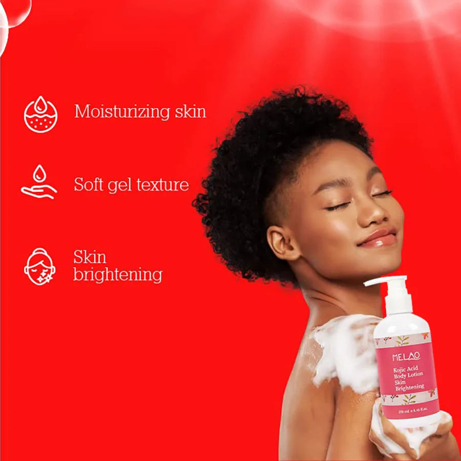 MELAO KOJIC ACID BODY LOTION Skin Brightening Daily Moisturizer & Glowing Skin, Boost Hydrating Qme