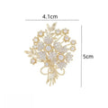 Exquisite Crystal Flower Bouquet Brooch Pin Luxury Rhinestone Qme One Size